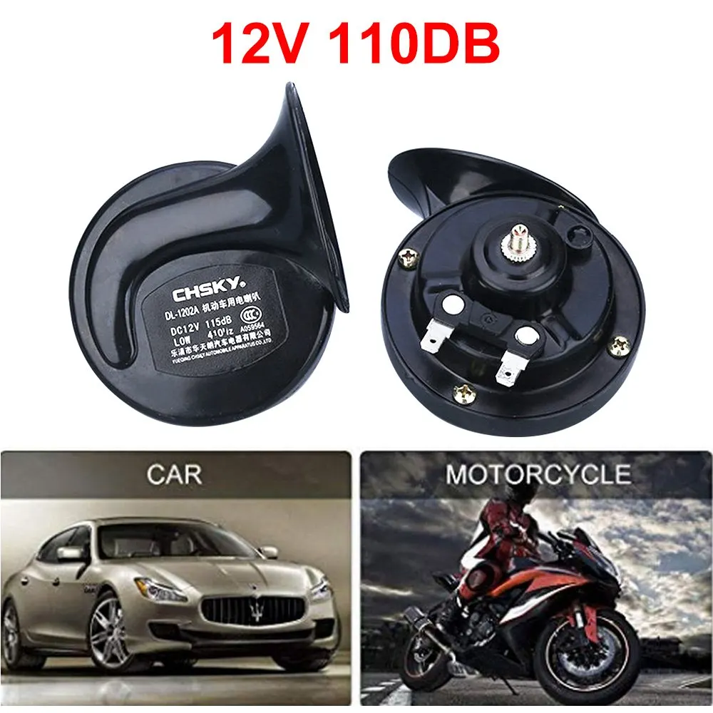 

110DB Car Snail Horns Siren 12V Speakers Army Green Car Snail Horn Waterproof Signal Horn Car Horns Signal Vehicle Siren