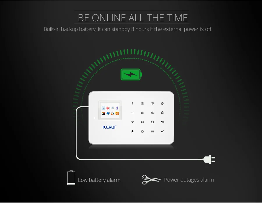 Kerui G18 GSM домашняя сигнализация s Безопасность TFT Android IOS приложение сенсорная клавиатура Умный дом Охранная сигнализация DIY датчик движения