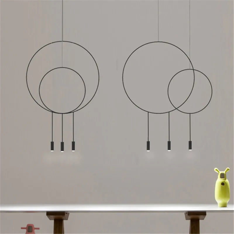 Billig Moderne Schwarz Gold Anhänger Lichter Nordic U Rohr LED Decke Hängen lampe Küche Wohnzimmer Bar leuchte Kunst Beleuchtung leuchte