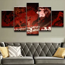 Canvas Painting Wall Pictures 5 Panel Anime Death Note Character Poster For Living Room Home Decor Abstract Painting On Canvas death note anime character figures 8 piece set