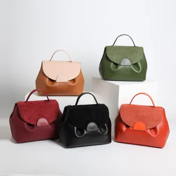 

Women's Handbags Genuine Leather Handbag 2019 New Female Real Leather Niche Design Shoulder Crossbody Doctor Bag Bolsa Feminina