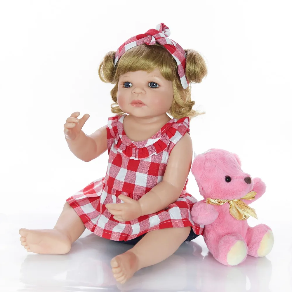 

55cm bebes reborn corpo de silicone inteiro realista girl newborn baby alive dolls for children gift boneca reborn