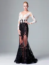 2016 newborns decals flexible pipe long sleeved Zuhair Murad font b dress b font mermaid formal