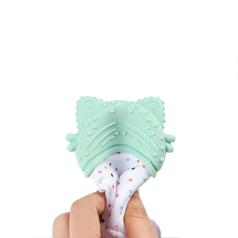 Силиконовый Прорезыватель для зубов соски перчатки жевательные новорожденных кормящих Прорезыватель бусины отказаться сосать пальцы