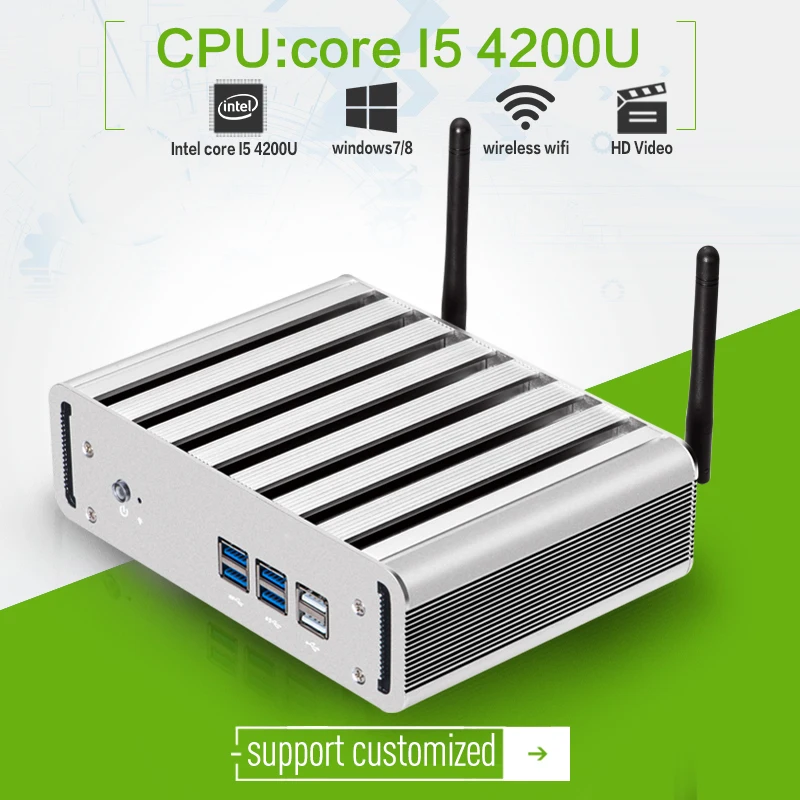 Hot on sale for mini fashion design for mini pc computer X31-I5 4200U with 8G RAM 128G SSD with wifi and os embedded office htpc