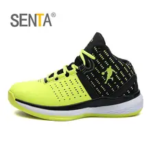 SENTA/дышащие баскетбольные кроссовки для мужчин и женщин с высоким берцем; спортивные кроссовки на воздушной подушке; сетчатые кроссовки; Basket Femme Zapatillas; Цвет Красный