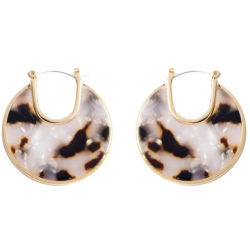 

Wild&Free Vintage Golden Leopard Hoop Earrings Fashion Women Round Circle Hollow Tortoise shell Earrings 2018 Hot Sales Jewelry