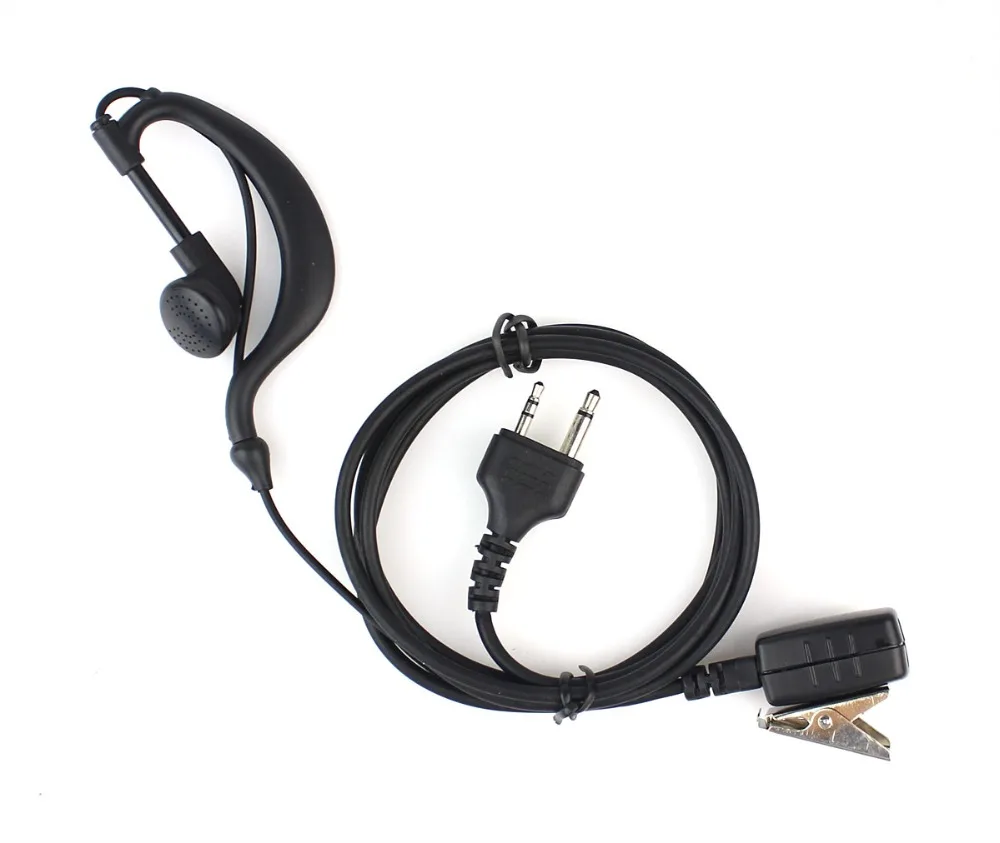 New 2 Pin Professional PTT MIC Earpiece For MIDLAND Radio G6/G7/G8/G9