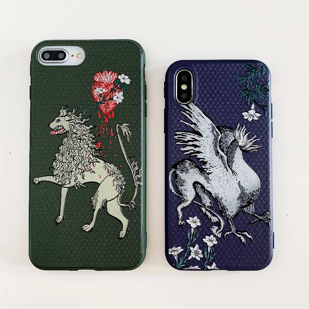

Mythical Animals Immortal Pegasus mounts Phone case For iPhone 7 8 6 X 6s Plus X XS MAX XR Back Cover Relief Soft Silicone cases