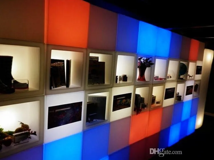 Новая светодиодная мебель для гостиной водонепроницаемый Светодиодный Дисплей Чехол 40 см x 40 см x 40 см RGB перезаряжаемый шкаф для коктейлей