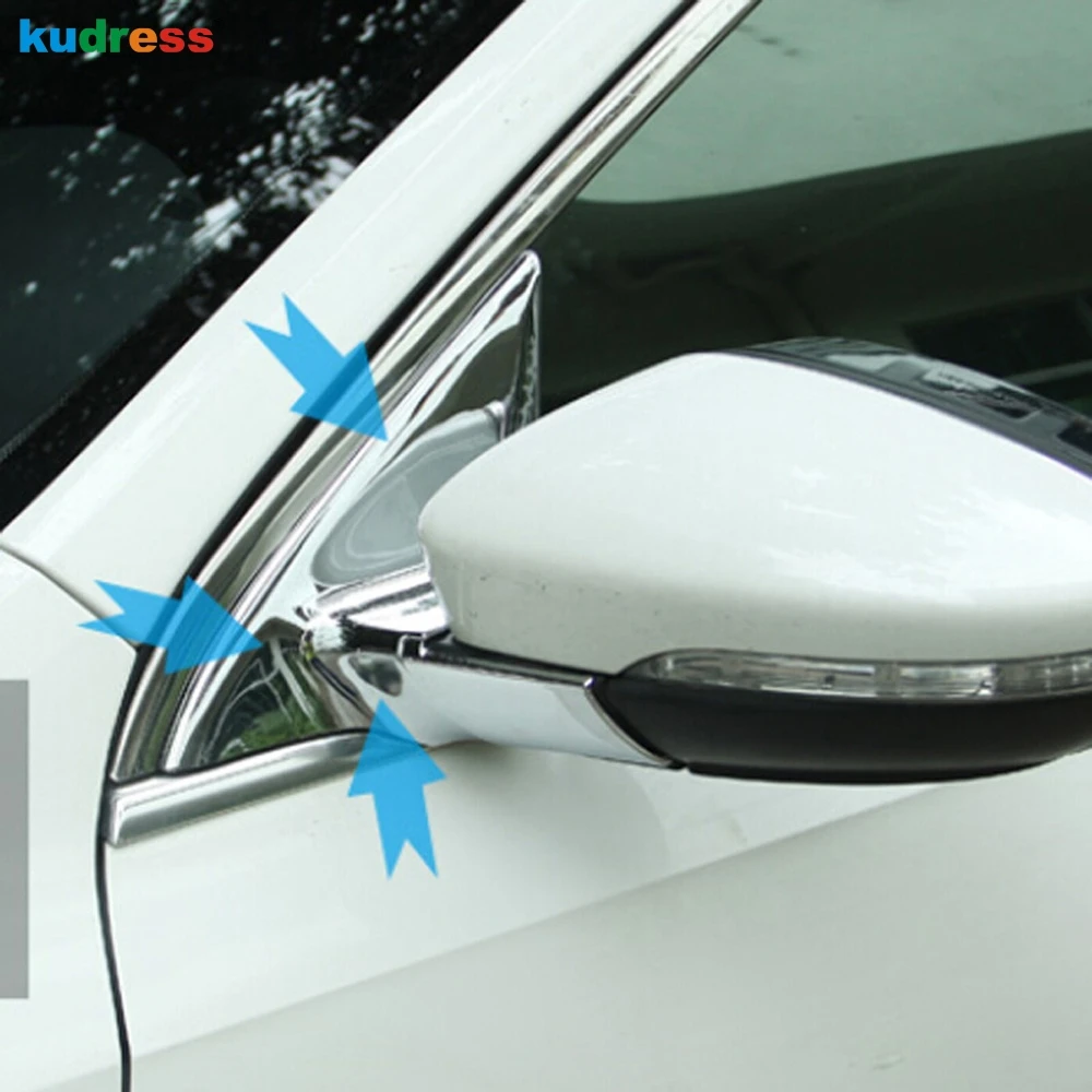 

For Volkswagen Jetta 6 Mk 6 2015 2016 Chrome Car Front Window Triangle Rearview Mirror Supporter Cover back A Trim Decoration