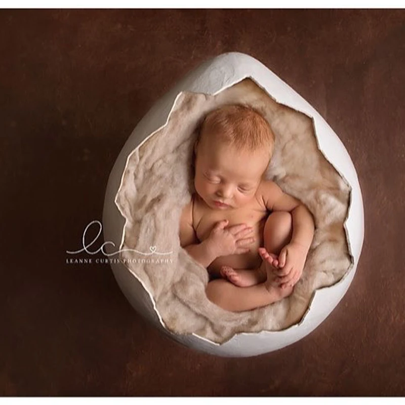 Coquille D Oeuf Bebe Seance Photo Pour Studio Flokati Nouveau Ne Photographie Props Panier Accessoires Aliexpress