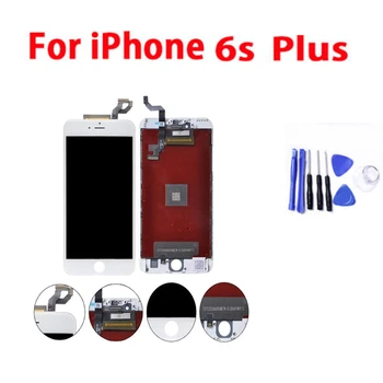 

No Dead Pixel LCD For iPhone 6s Plus Display 3D Touch Digitizer Pre-assembled White Color+Assemble Tools