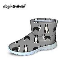 Doginthehole/ботинки; женские зимние ботильоны с принтом в австралийском стиле; женские теплые зимние ботинки без застежки; Zapatos