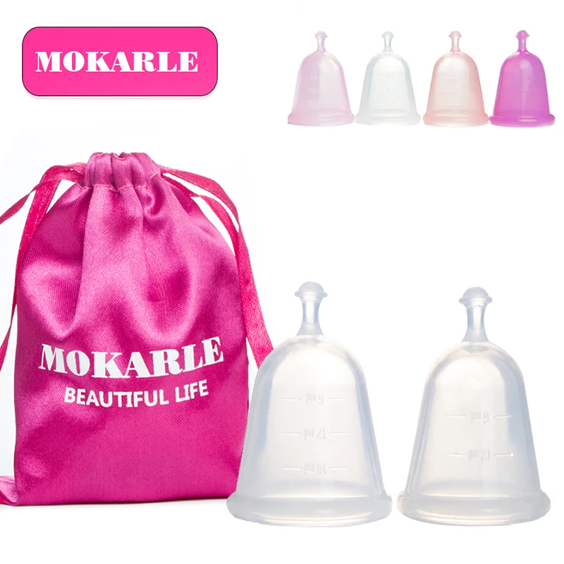 

2pcs Feminine Hygiene Lady Cup Menstrual Cup Silicone Coppetta Mestruale Coupe Menstrual Reusable Lady Cup Copa Menstrual