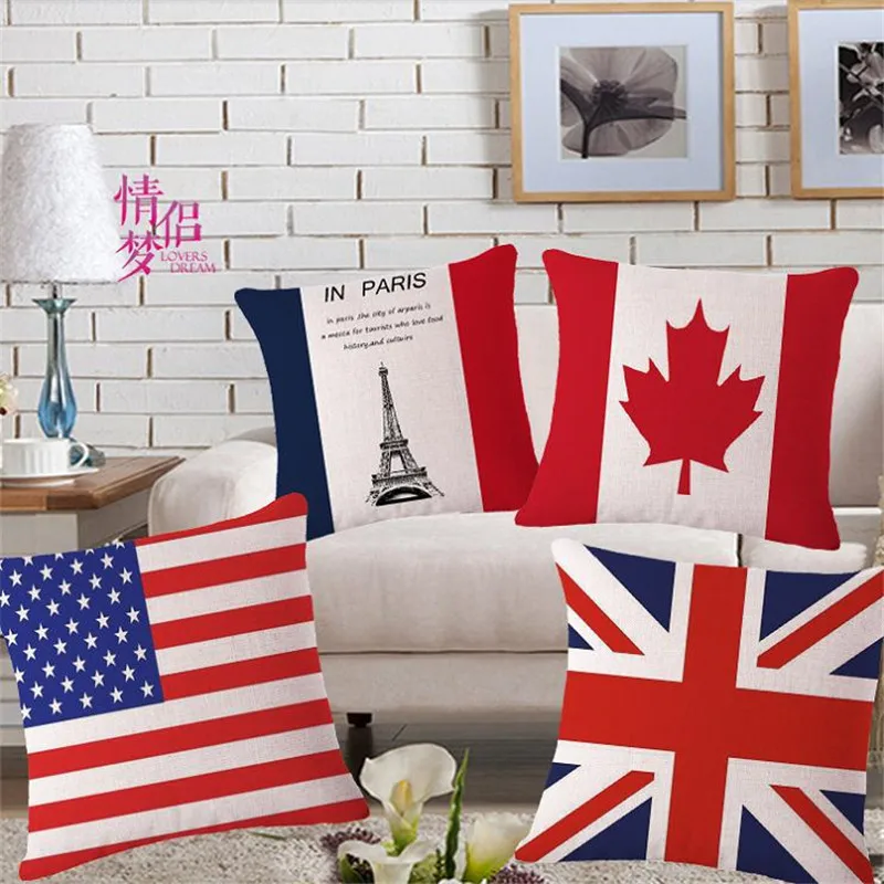 bright flag decorative throw pillows case for sofa home decor canada america france theunionflag funda cojines - Decorative Pillows Cheap bright flag decorative throw pillows case for sofa home decor canada america france theunionflag funda cojines - Decorative Pillows Cheap