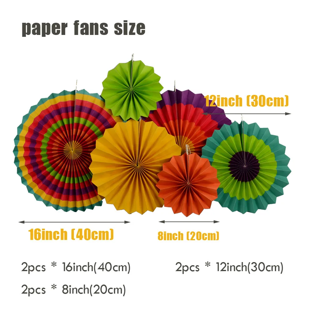Красный/зеленый/синий/черный набор висячие бумажные веера для Дня независимости/Национальный день/ИД/лето/Рождество праздничные вечерние украшения