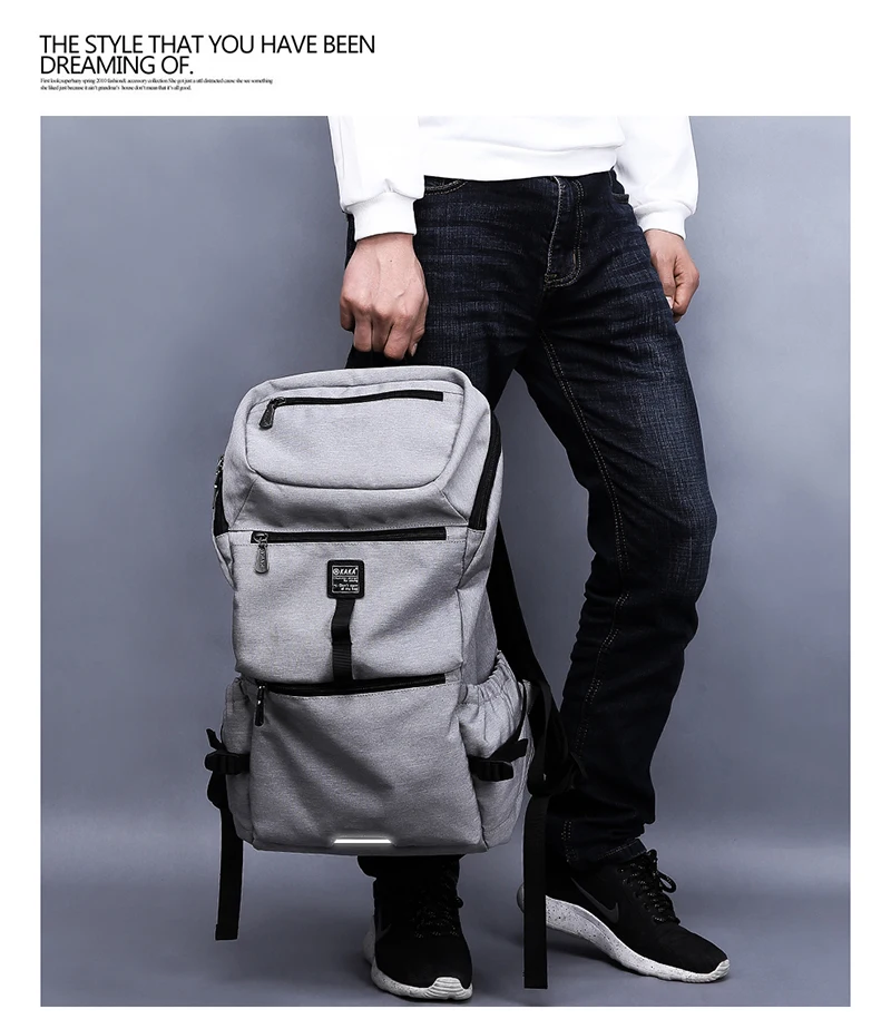 KAKA Oxford 15,6, мужской рюкзак для ноутбука, школьные сумки для подростков, мужской и женский рюкзак, Большая вместительная сумка для путешествий, сумка для компьютера