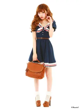 

Cosplay Costume Japanese School Uniform Navy Sailor Dress Stripe Bow Anime Girl Lady Lolita Cartoon Character Costumes Gown