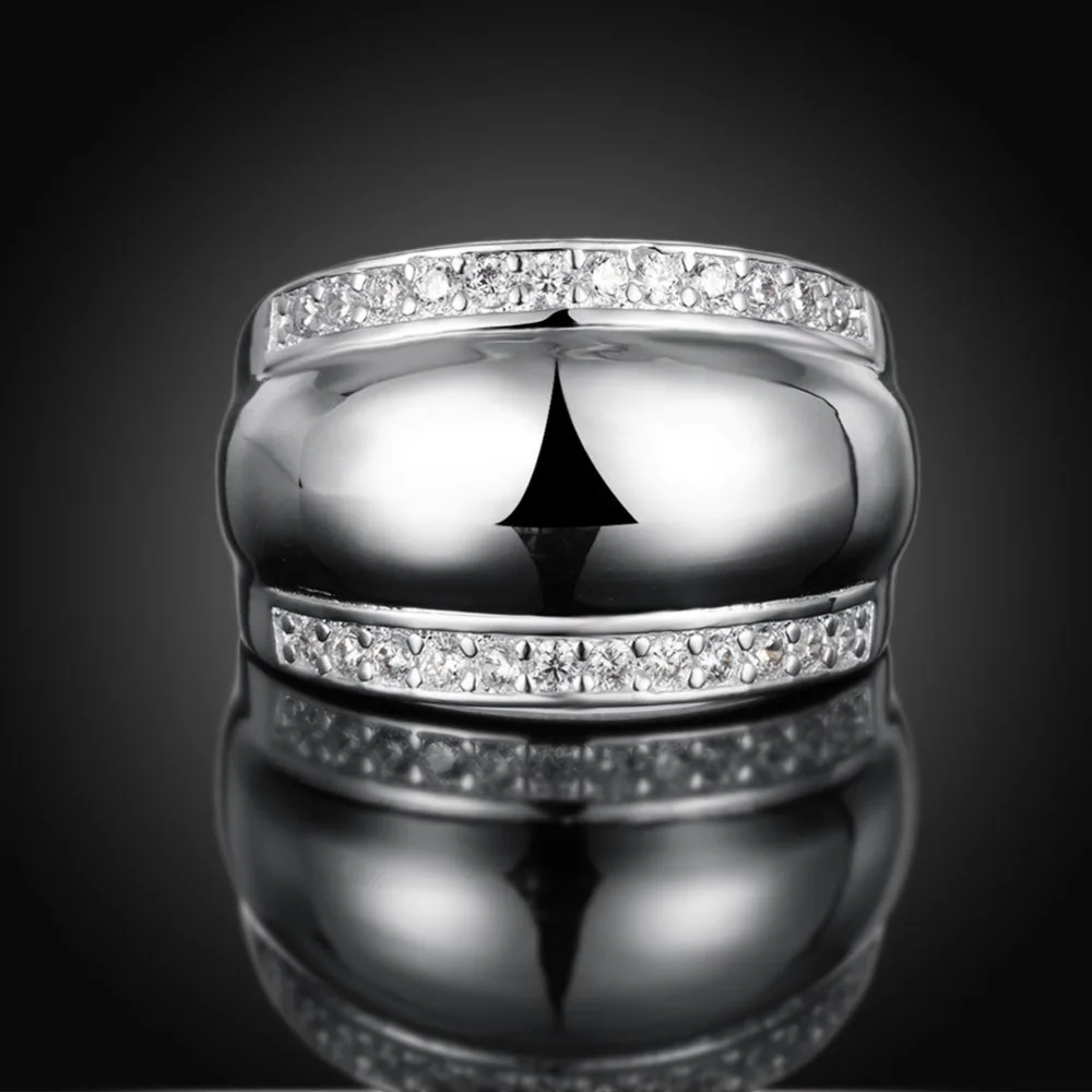 

Thick Round Ring Classic Handmade Design 925 Sterling Silver Ring For Women Men Wedding Party Jewelry Valentines Day Gift