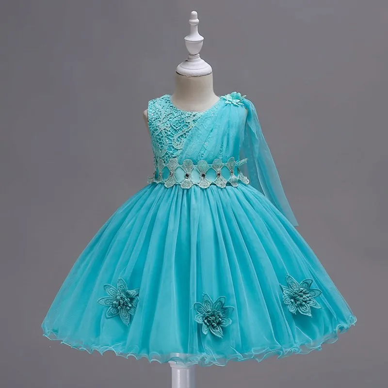 

European and American Children Clothing Flowers Girls Dresses Wedding Flower Girl Princess Party Clothes Toddler Dress GDR508