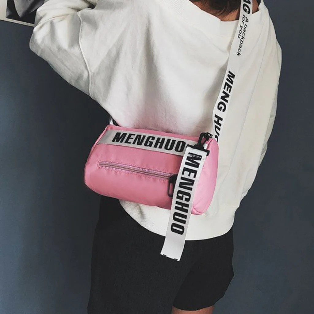 

Ladies Trendy Hip Hop Letter Hand Bag Letter canvas Woman Summer Zipper Small Shoulder Bags Summer Cool Hand Bag bolsa feminina