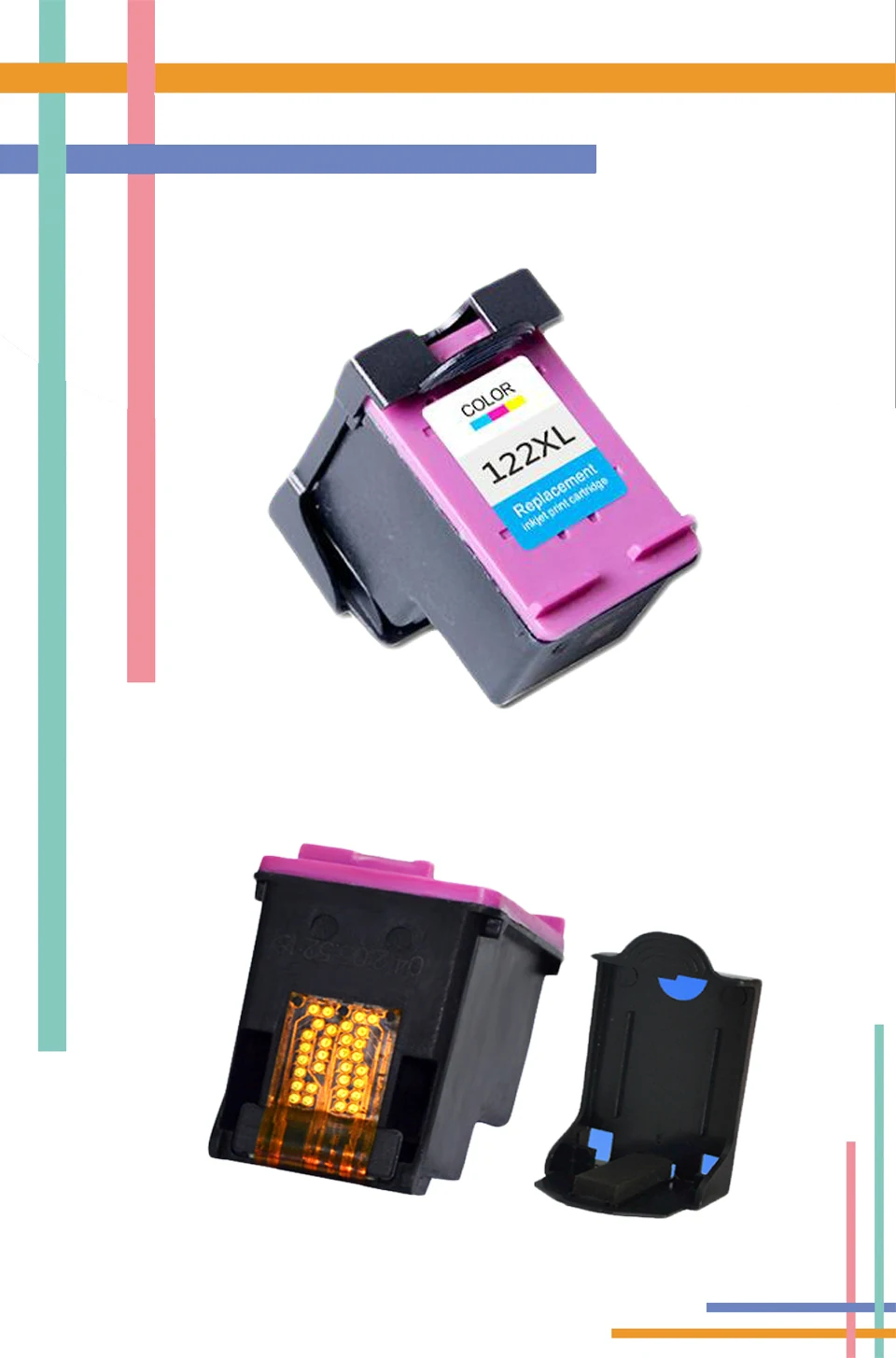 for HP122 color compatible cartridge.