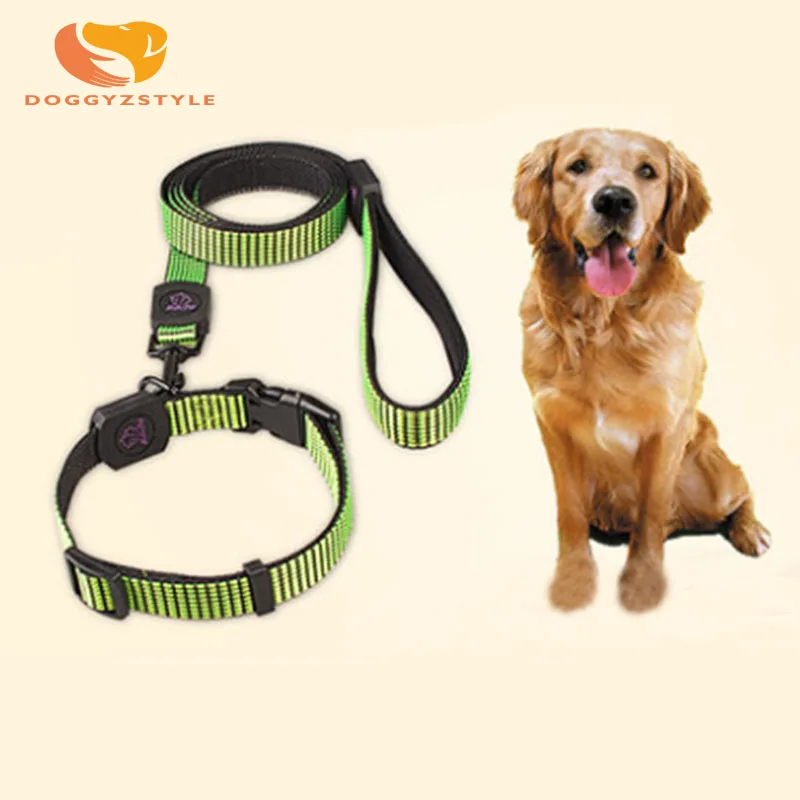 Nylon Reflective Collar Puppy Dog Harnesses And Lead Set Small Dogs
