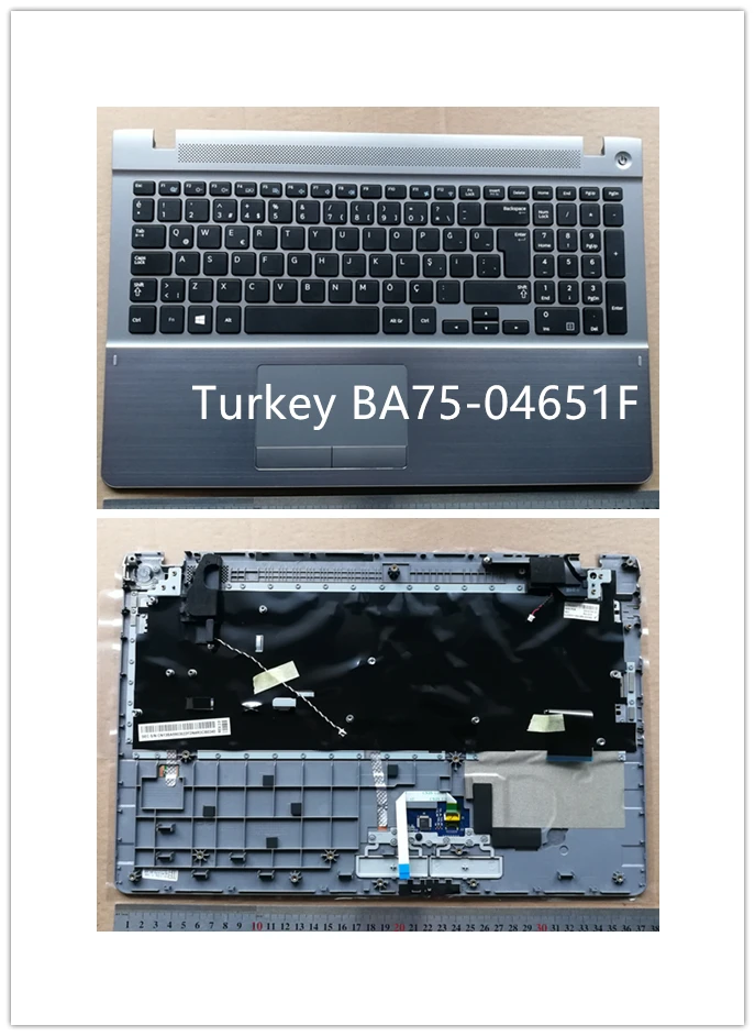

Turkey/ Slovakia layout new laptop keyboard with touchpad palmrest for Samsung 450R5V 370R5E 450R5E 510R5E 470R5E