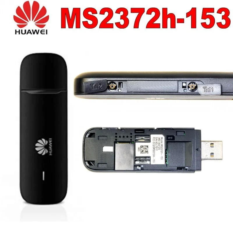 Разблокированный huawei MS2372 палка MS2372h-153 с 2 шт антенной 150 Мбит/с 4G LTE USB dongle datacard со слотом для sim-карты 4G Модем