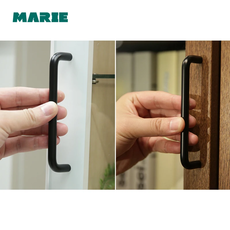 480mm Furniture Handle Cabinet Knob and Handle Black Silver Kitchen Door Cupboard Wardrobe Drawer Pull