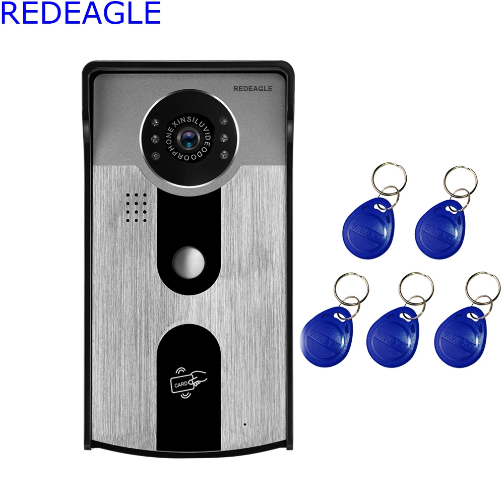 REDEAGLE 720P Wireless Wifi Video Doorbell Door Phone Intercom System HD Smart Camera with RFID Access Card Support Android iOS REDEAGLE 720P Wireless Wifi Video Doorbell Door Phone Intercom System HD Smart Camera with RFID Access Card Support Android iOS