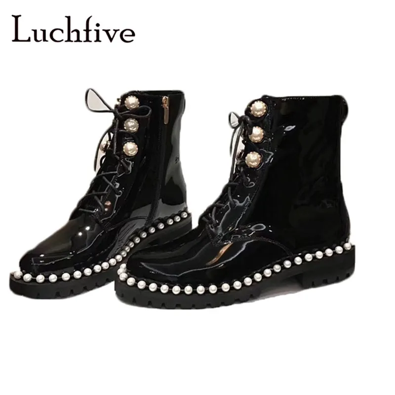 black string up boots