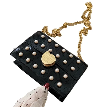 

Transparent Gelatin Bag Pvc Ladies Lock Buckle Chain Shoulder Messenger Bag