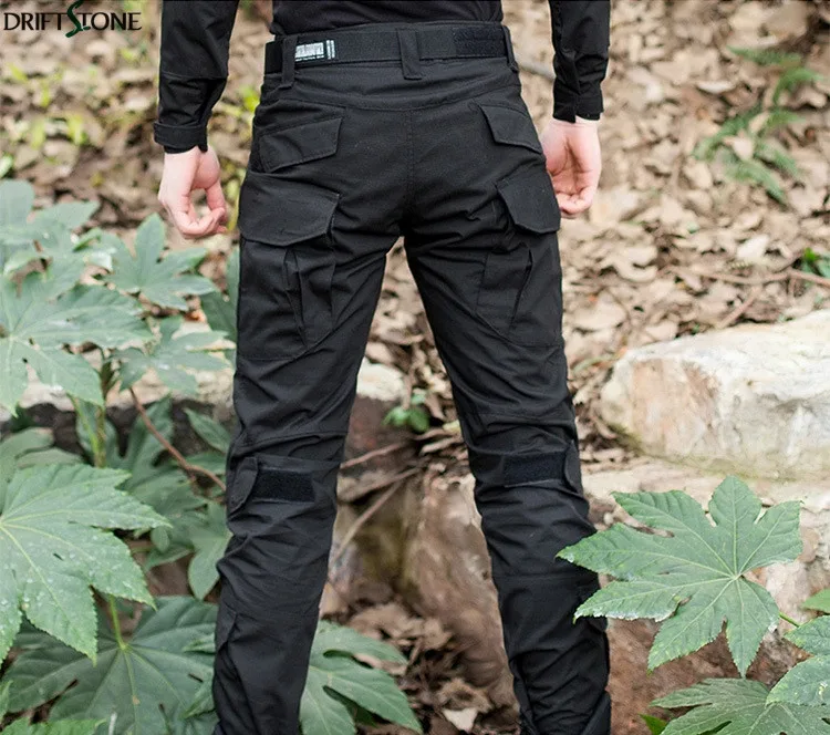 Лесной камуфляж тактические военные брюки мужские страйкбол Painball армии США брюки карго MAD HLD боевые брюки рабочая одежда - Цвет: Black