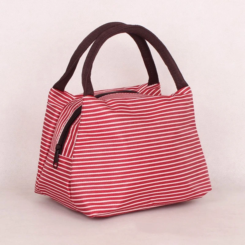

Hanup 2016 Fashion Japan and Korean Style Women Handbags Character Striped Print bag Polyester leather lunch Totes makeup bag