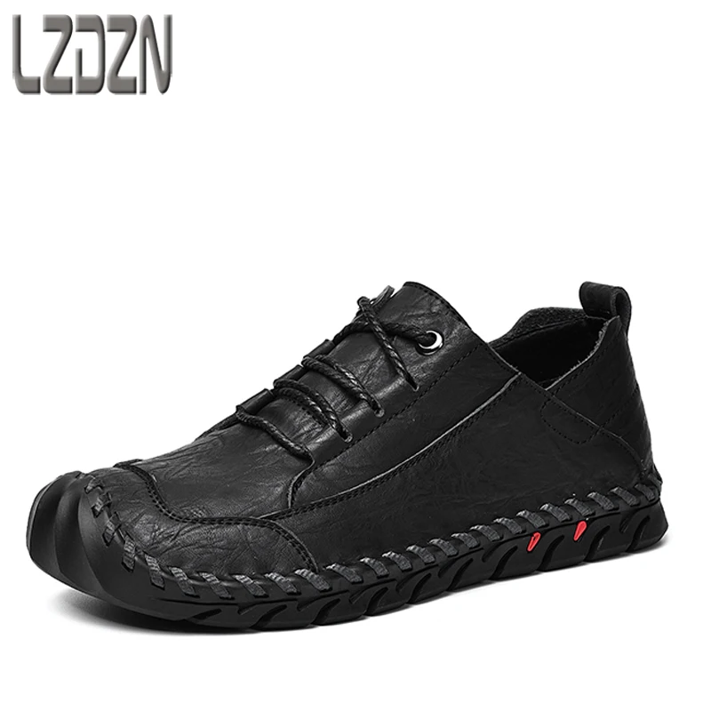 

men's casual leather shoes leisure middle-aged men autumn winter British retro breathable fashion mens shoes Leisure shoes male