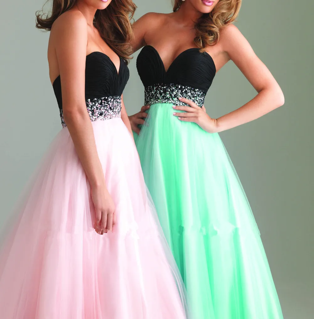 

Tulle And Chiffon Fabric 100% Crystal Handwork Sweether Sexy Prom Dress OL102250