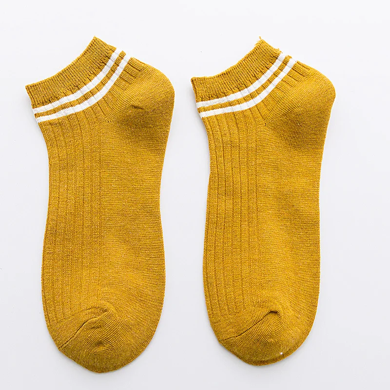 3 пар/лот = 6 шт. новые летние мужские невидимые носки-лодочки с двумя полосками дышащие хлопковые спортивные короткие носки для мужчин