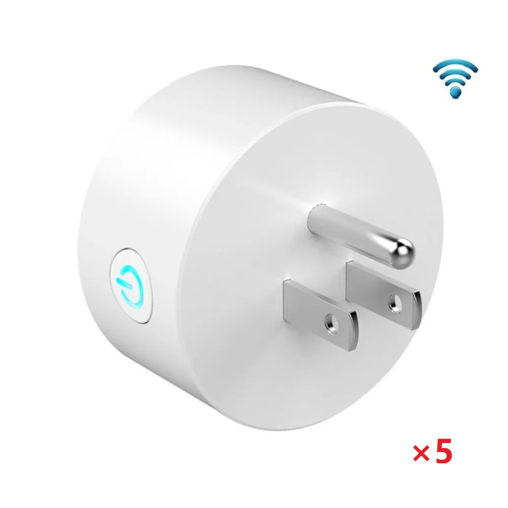 

5 pcs Wifi Smart Plug US Household Power Control Socket Wireless Remote Control US Plug With Timer Function Wholesales