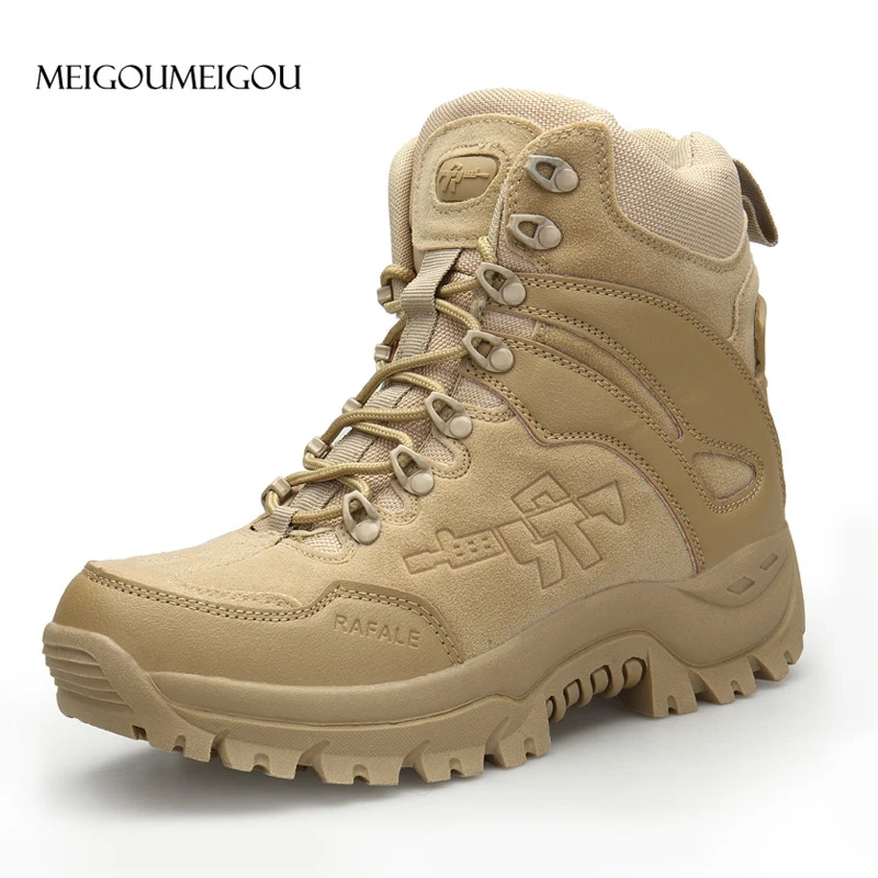 MEIGOUMEIGOU 2018 New Arrival Rubber Boots Men Waterproof Lace Up Military Boots Outdoor Climbing and Hiking Tactical Boots Men MEIGOUMEIGOU 2018 New Arrival Rubber Boots Men Waterproof Lace Up Military Boots Outdoor Climbing and Hiking Tactical Boots Men