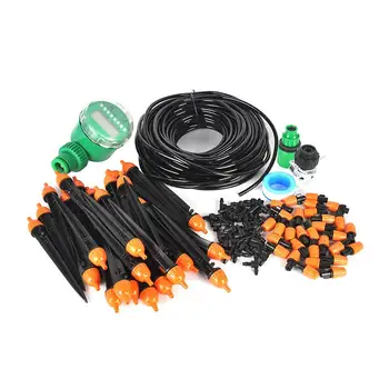 

DIY 25m Auto Drip Irrigation Kit with Timer,Plant Garden Watering Kit Gardening Drip Watering Irrigation System for Flower Bed P