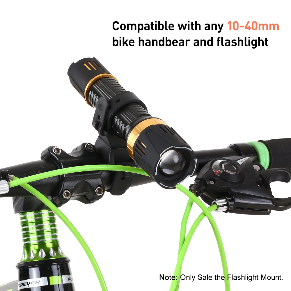 Clearance Lixada Bicycle Mount Bike Light Mount Universal Flashlight 360° Rotating Flashlight Torch Mount Holder Cycling Clip Clamp 4