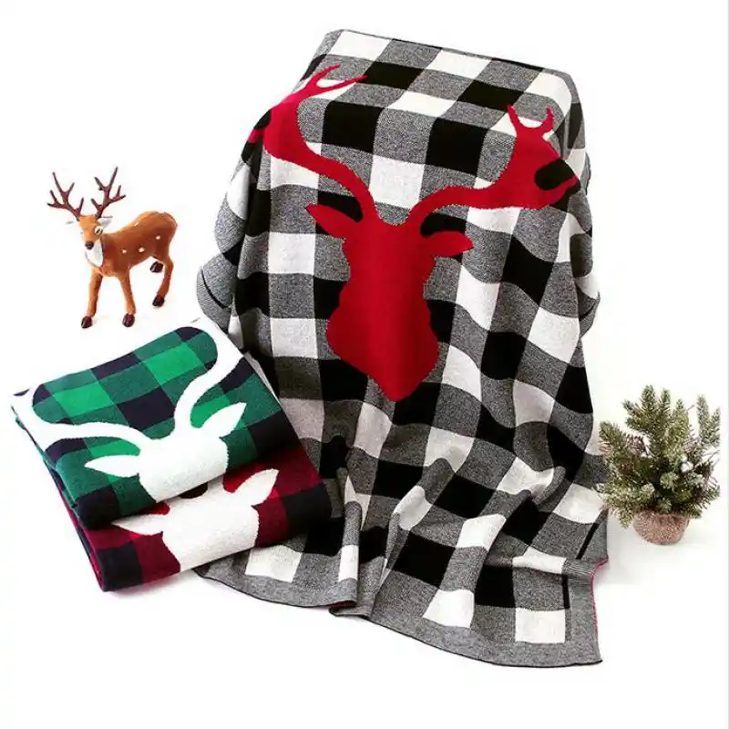 plaid swaddle blanket