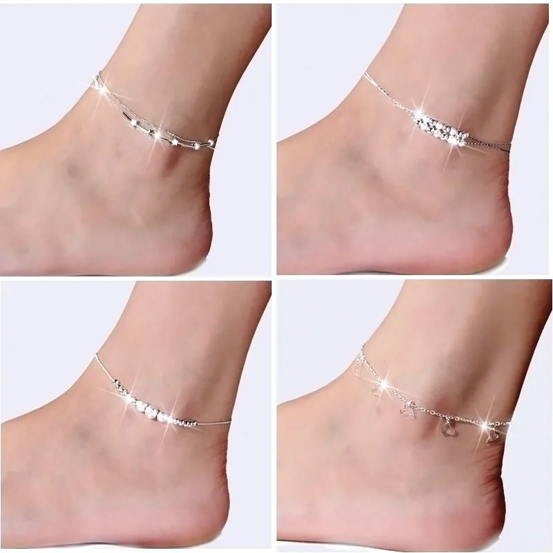 

LOLEDE Spherical Pendant Anklet Beaded 2019 Summer Beach Foot Jewelry Fashion Style Anklets for Women
