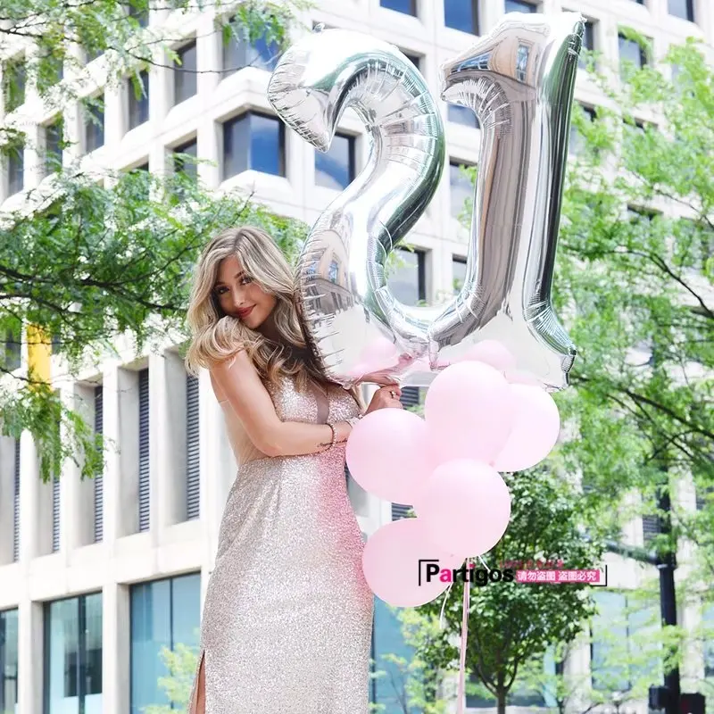 

1pcs/lot 40inch Large Gold/Silver 0-9 Alphabet Helium Foil Number Balloons Birthday orbs party marriage Wedding Decoration