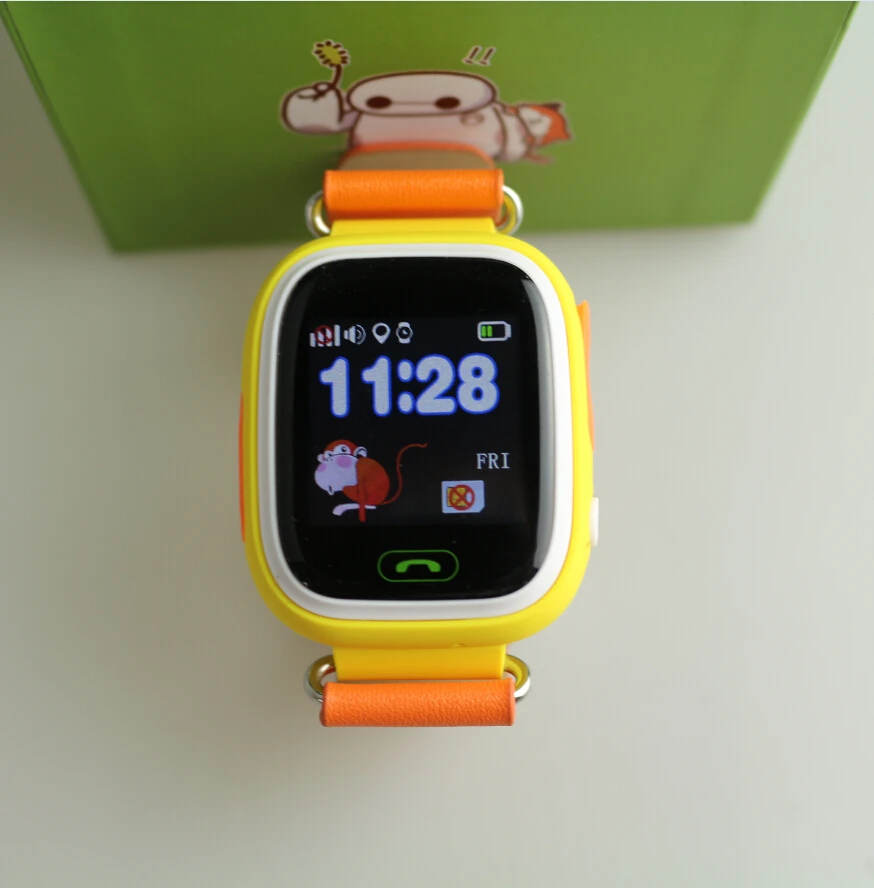 Online GPS Q90 chico s niños bebé reloj inteligente para bebés llamada SOS GPS WIFI localizador de ubicación chico seguro Anti pérdida reloj inteligente