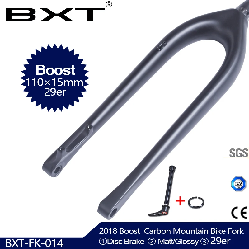 BXT 29er углерода горный велосипед Boost вилка 110*15 мм вилки МТБ 1 1/8 но не более чем на 1/2