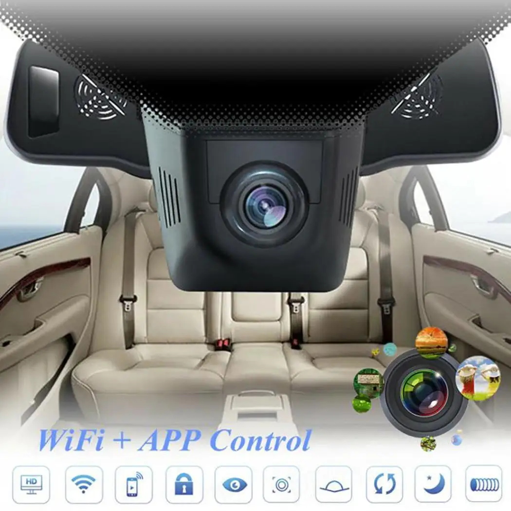 Автомобильный DVR Camera1080P FHD объектив Wi Fi ADAS встроенный g сенсор видео рекордер