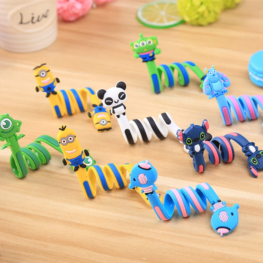 Wholesale 10 20 Pcs Lot Wire Organizer Data Cable Winder Cartoon Style D7 For Earphone 11 Inch Length Mouse line Protector Wholesale 10 20 Pcs Lot Wire Organizer Data Cable Winder Cartoon Style D7 For Earphone 11 Inch Length Mouse line Protector